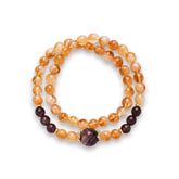 OZ Himalaya Series YE1005 Double Wrap Citrine & Amethyst Chakra Bracelet
